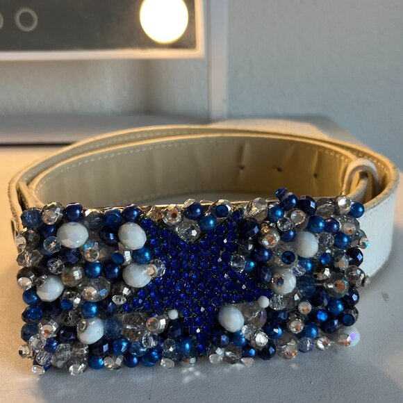 Dallas Star Embellished Cheerleader Bling Buckle Belt - Picture 1 of 5